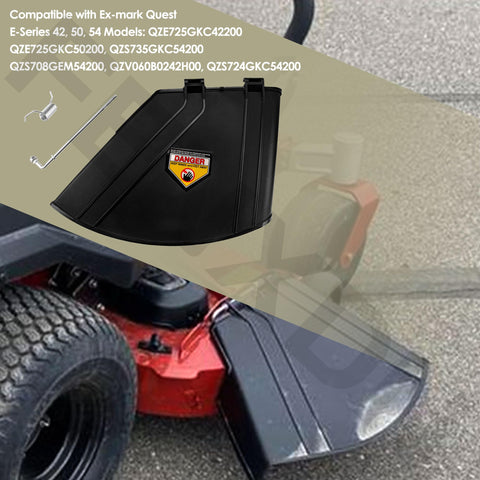 Easy-install deflector shield by FENXDN enhances mowing experience