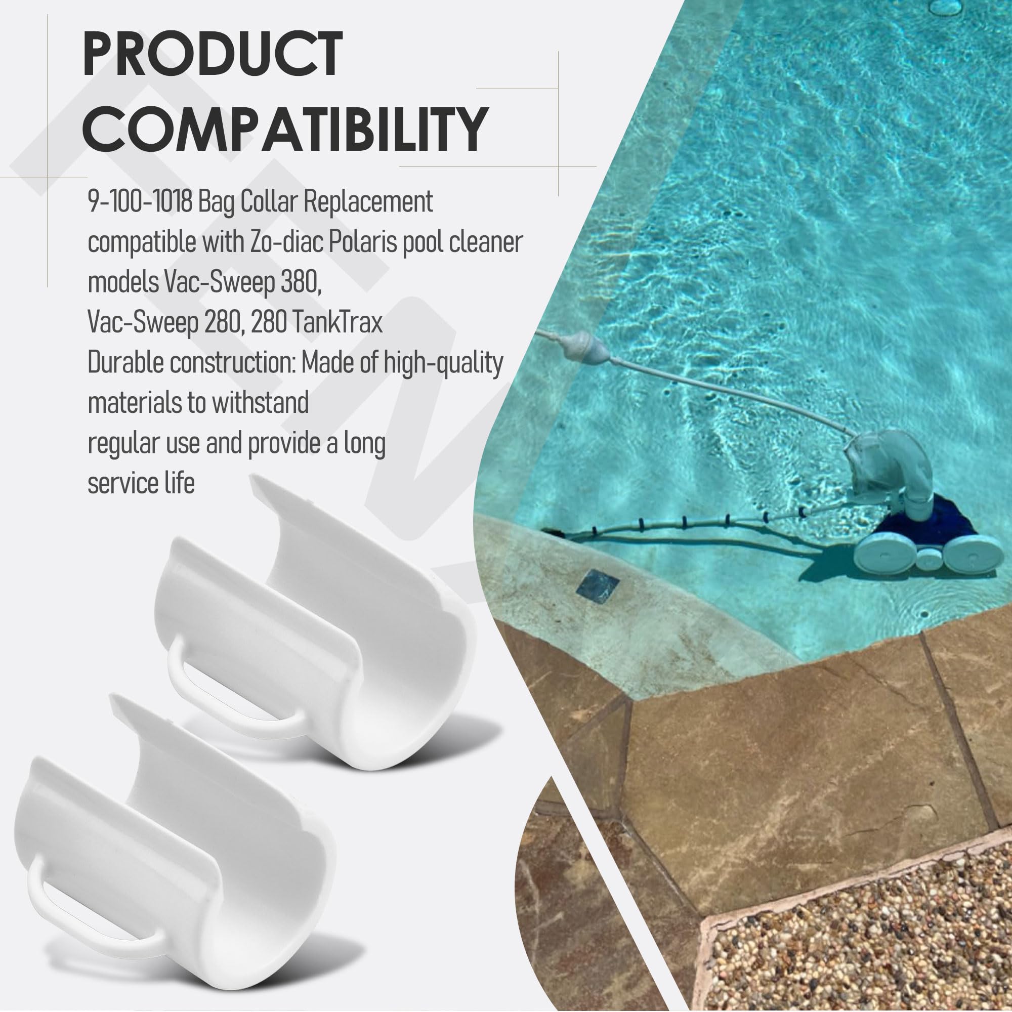 FENXDN sweep hose scrubber compatible with Polaris 360 and 360 models for better hose cleanliness