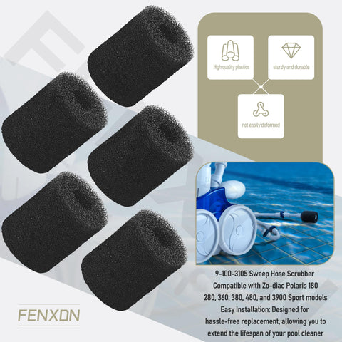 FENXDN sweep hose scrubber for Polaris 380 supports durable hose scrubbing during cleaning