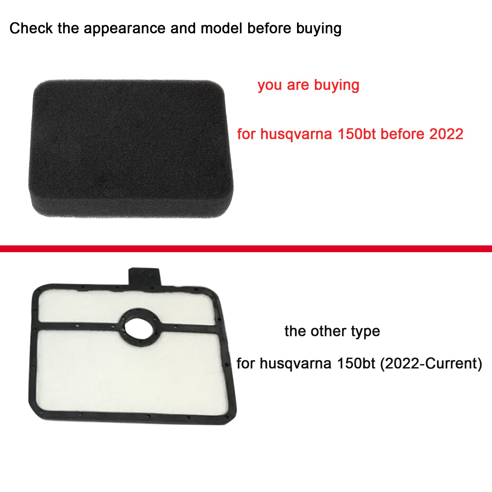Ferilter air-filter pack for Husqvarna 150BT, ideal as spare parts.