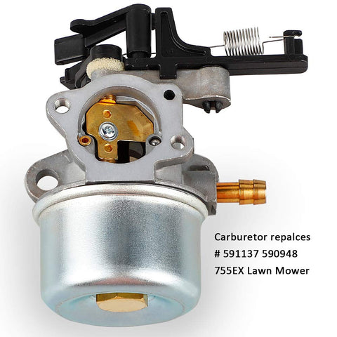Ferilter 593599 carburetor installed on Briggs Stratton engine for easy replacement