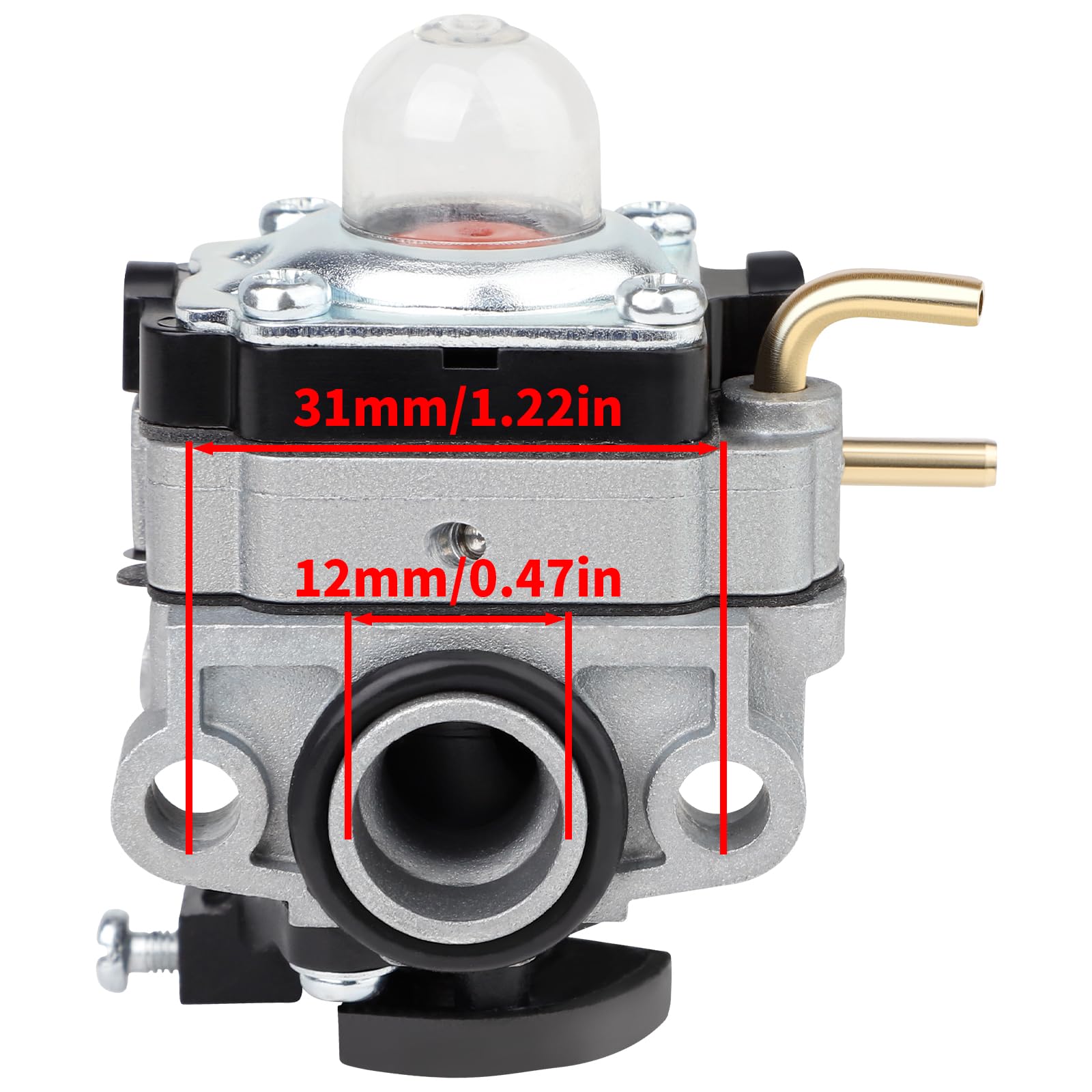 Ferilter 753-06258A carburetor side view for Ryobi, reliable fit