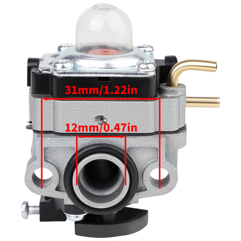 Ferilter 753-06258A carburetor side view for Ryobi, reliable fit