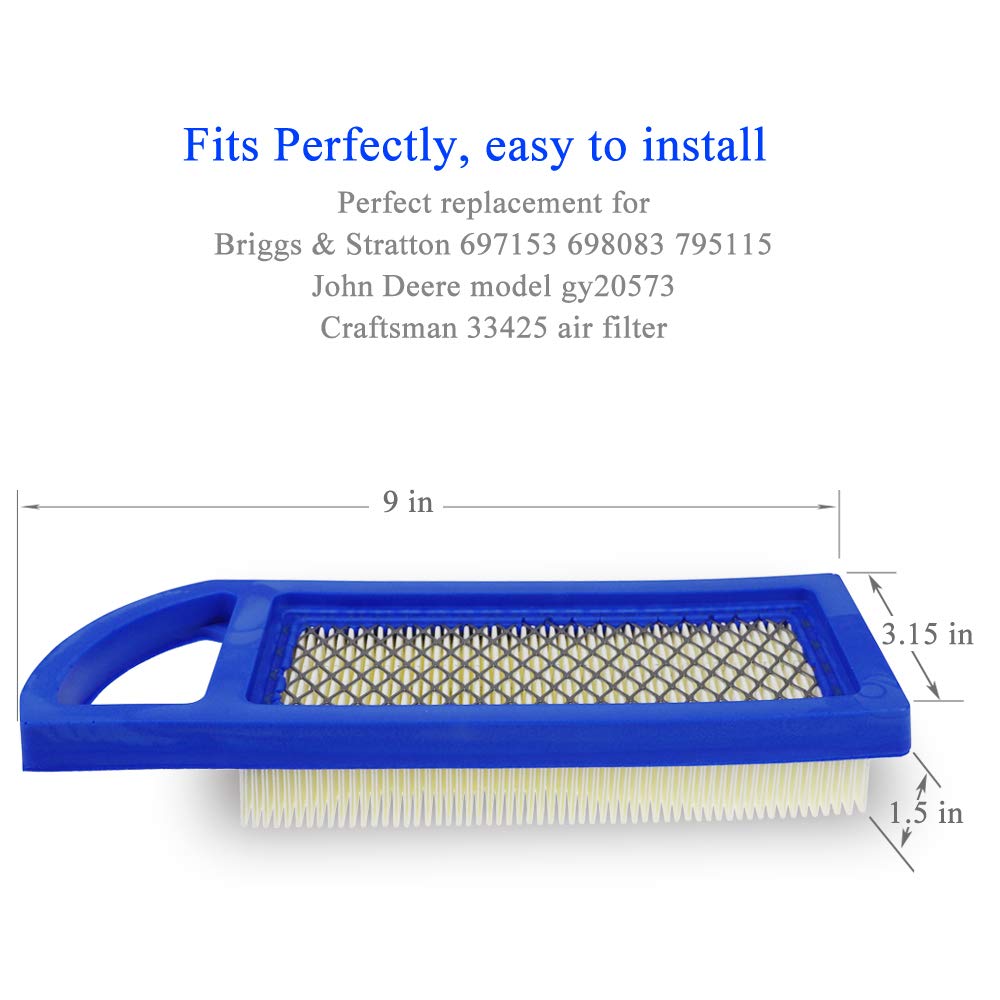 Ferilter Craftsman LT1000/LT3000 compatible filter close-up for fit and airflow