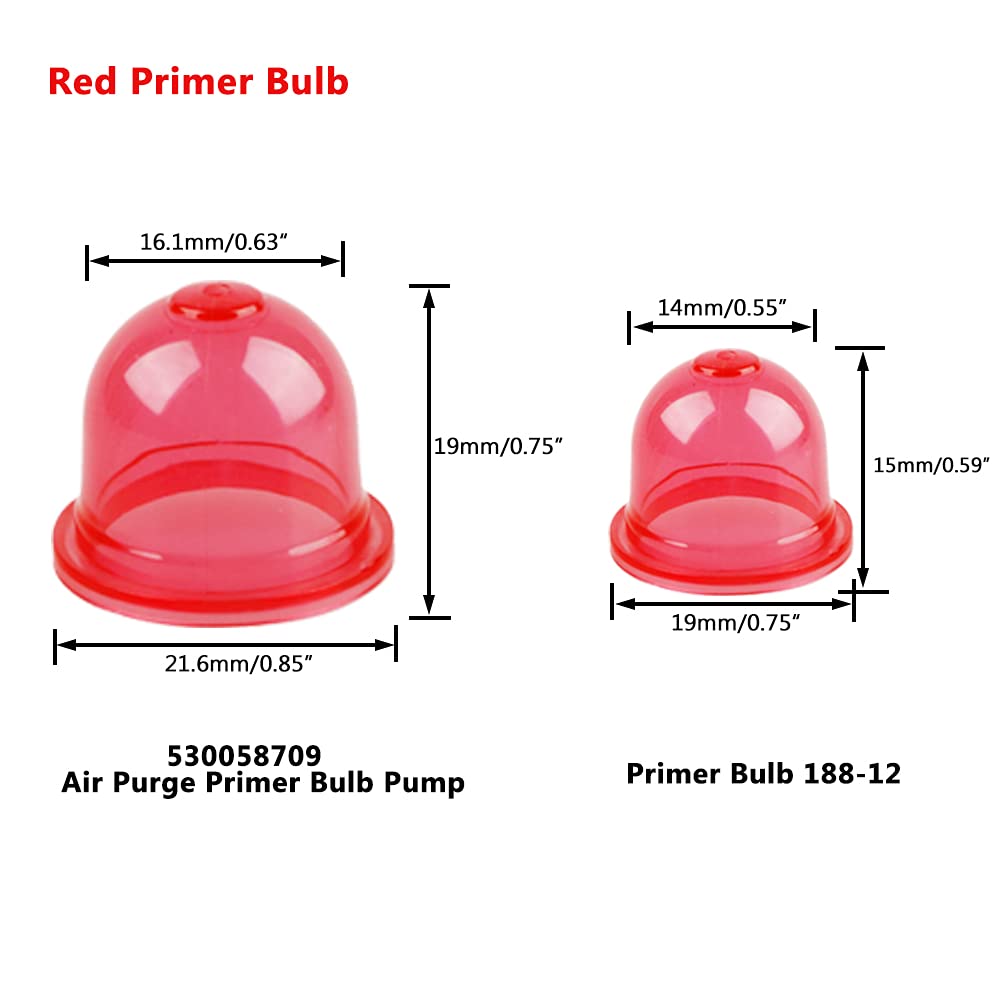 Ferilter air purge primer bulb 530058709 for Husqvarna and Poulan aids quick starting