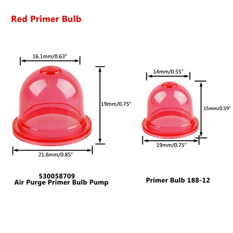Ferilter air purge primer bulb 530058709 for Husqvarna and Poulan aids quick starting