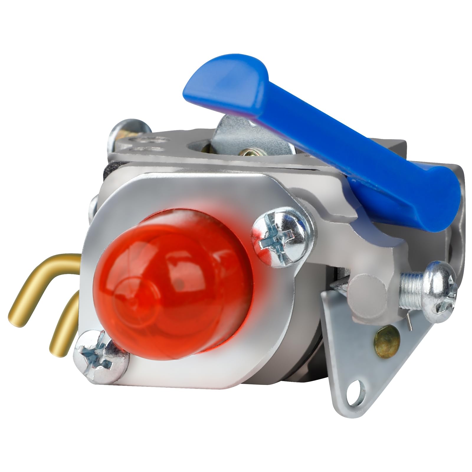 Ferilter carburetor components including gasket, air filter, and fuel lines kit.