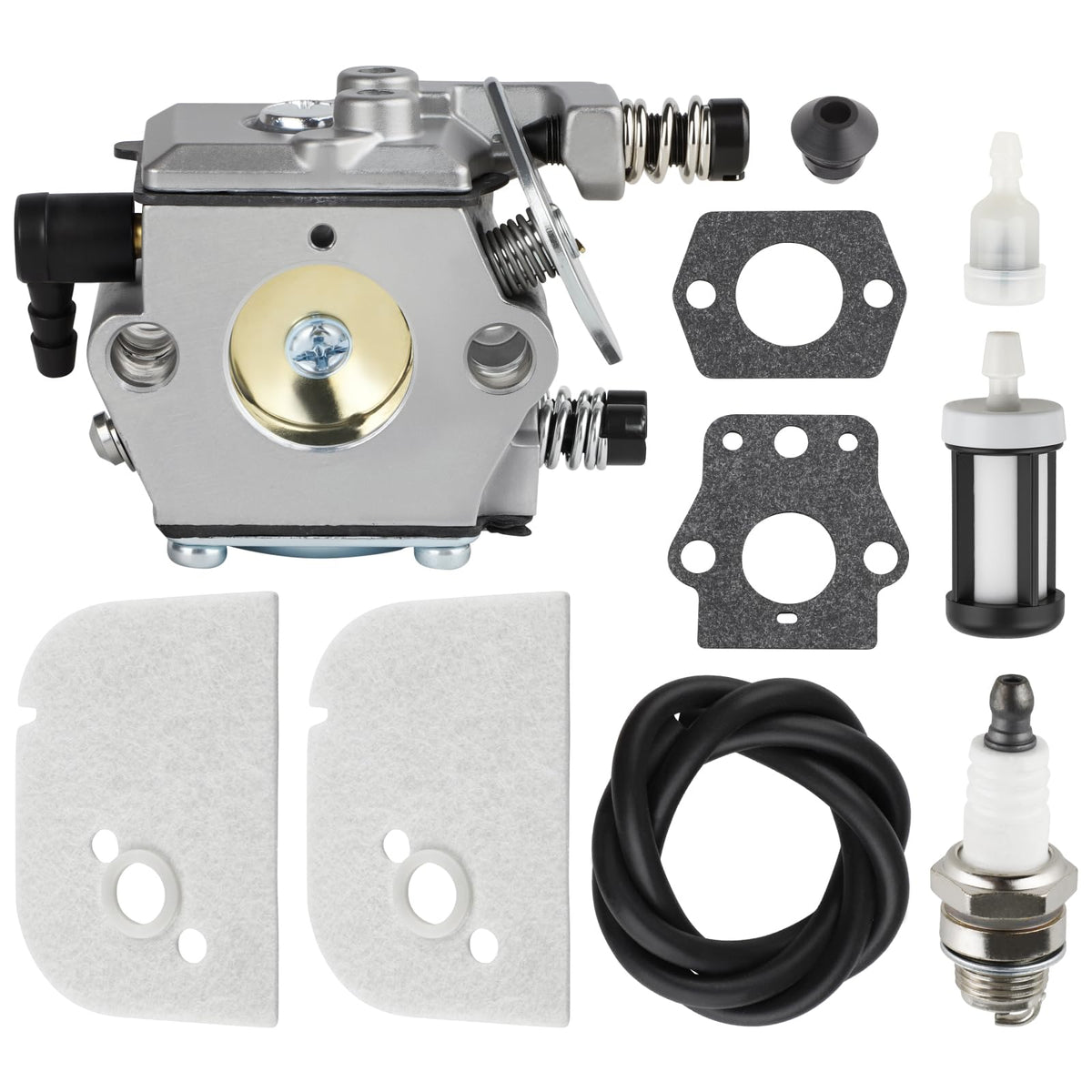 Ferilter carburetor for Stihl 009 closeup shows precise craftsmanship for reliable starting.