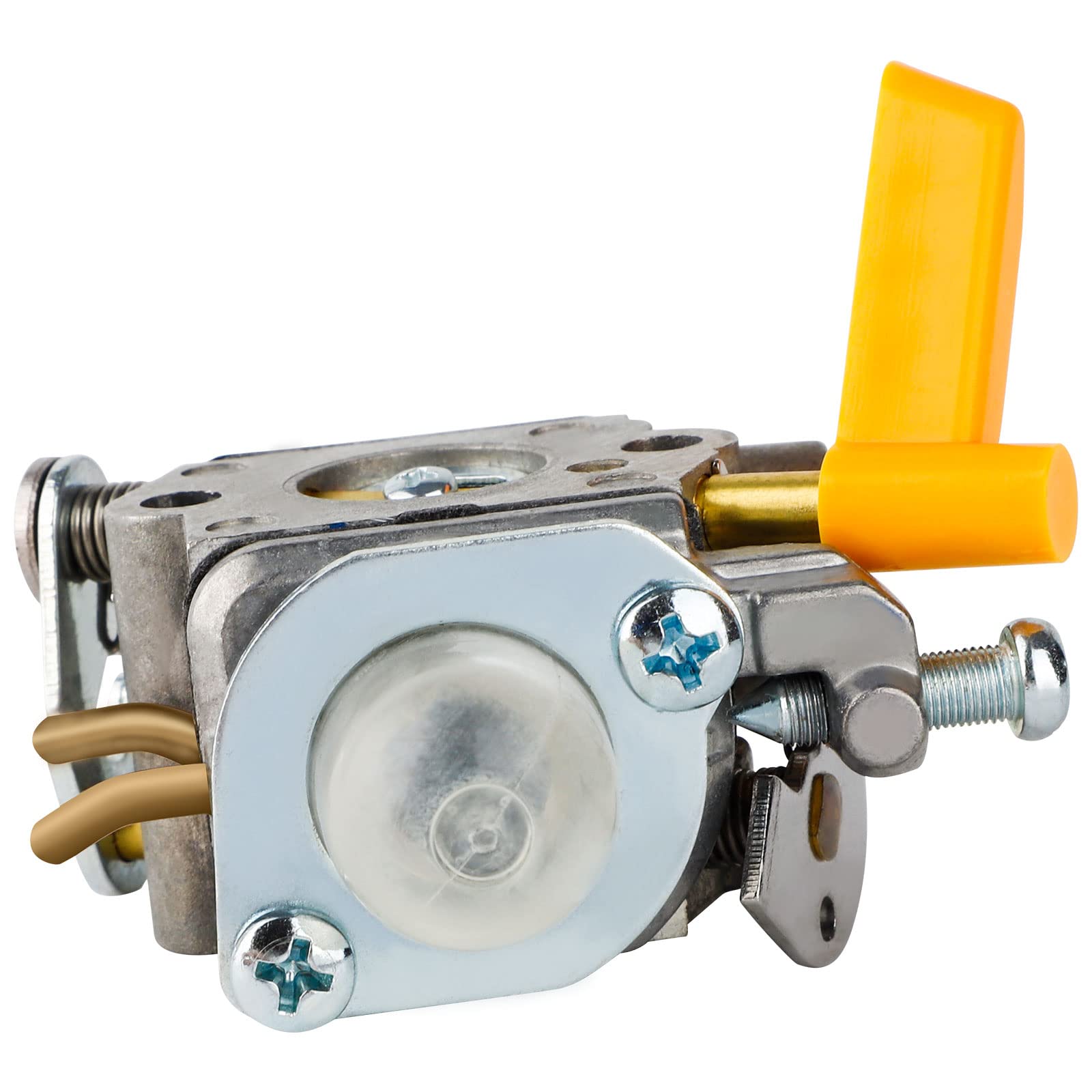 Ferilter CS26 carburetor on a workbench with tools