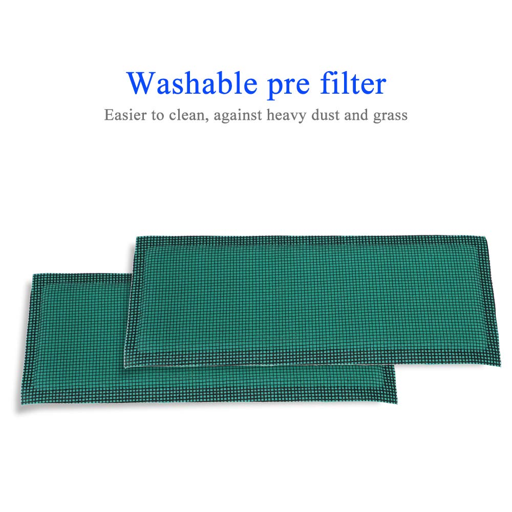 Ferilter filter paper and rubber construction detail for breathability