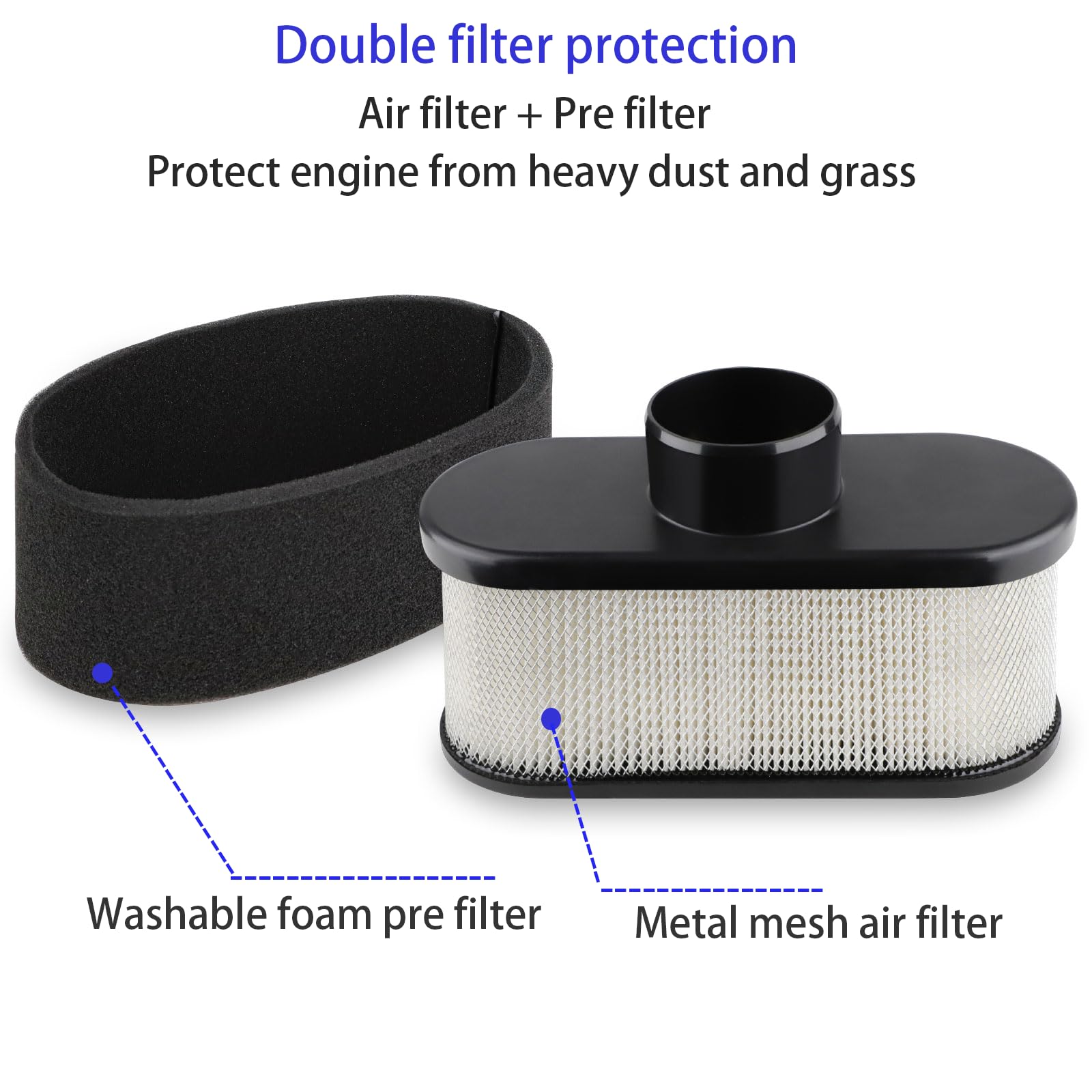 Ferilter air filter for Kawasaki FR651V, durable material helps dust separation and consistent performance.
