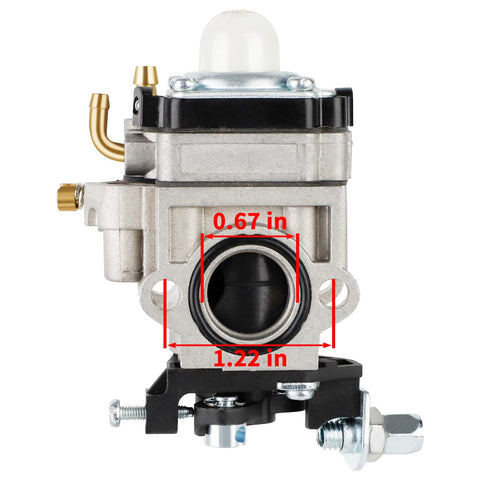 Ferilter Pro PR46BT carburetor detail showing Shindaiwa EB802/EB802RT compatibility for reliable starts.