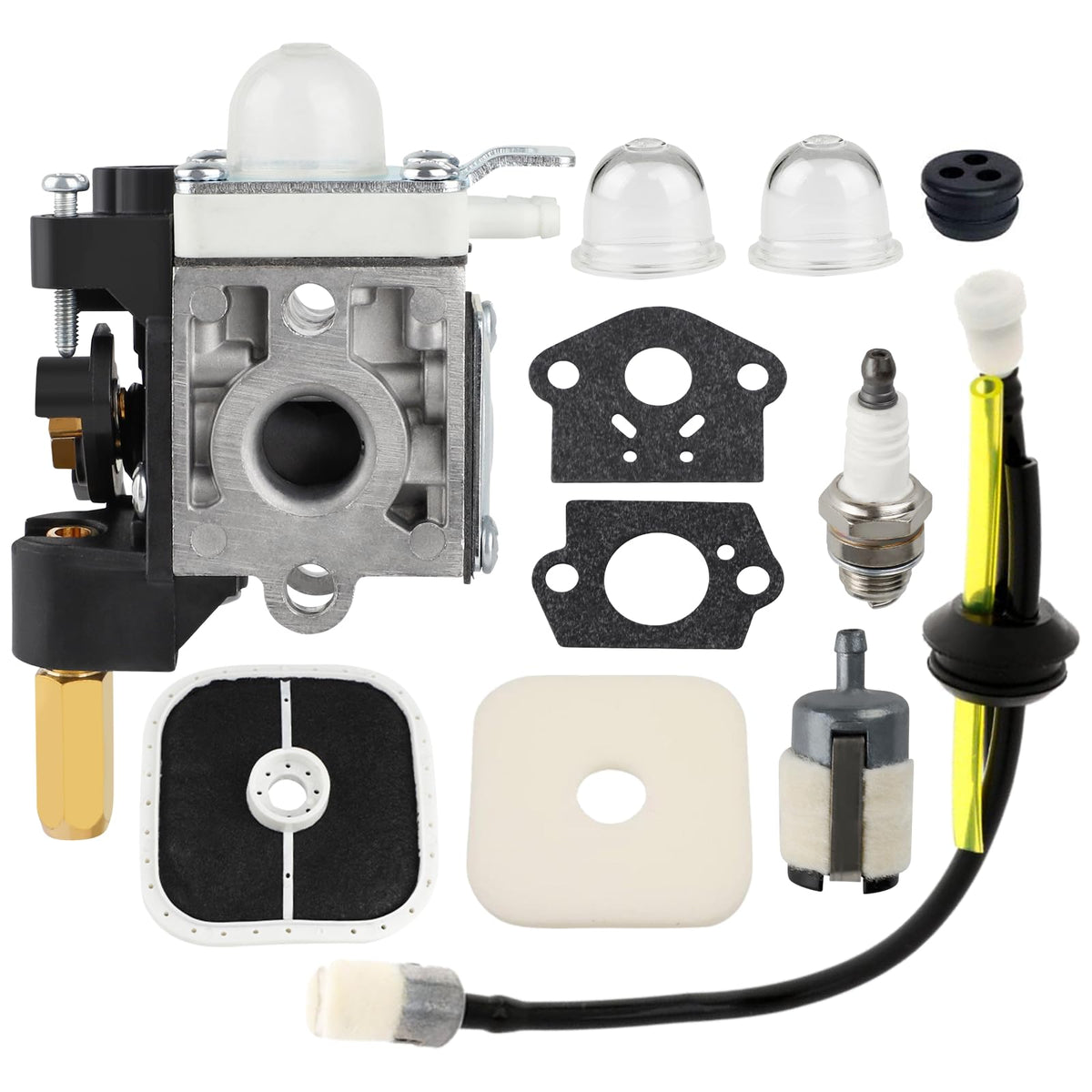 Ferilter SRM-266 carburetor close-up for Echo trimmers, precise fit.