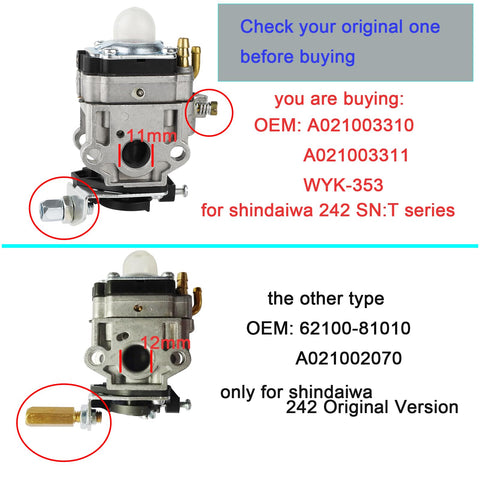 Ferilter T242 replacement kit with gaskets and fuel lines for repairs