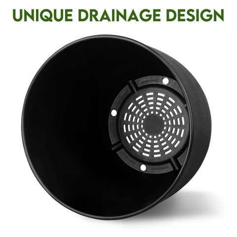 Ferlypote black planters complement home or office decor.