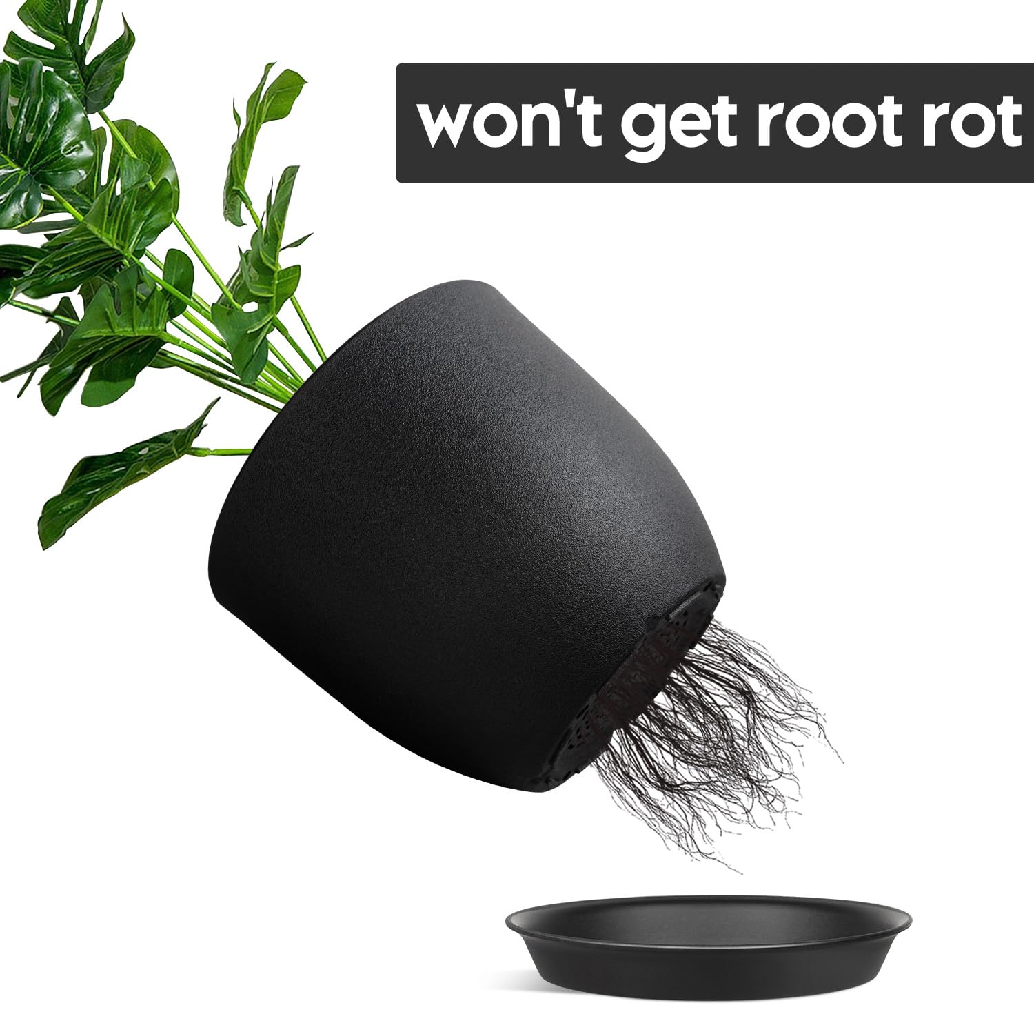 Ferlypote plant pots feature mesh drainage holes to support healthy roots indoors.