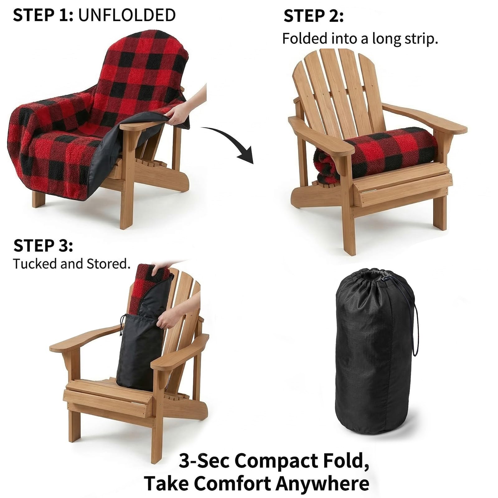 Feroca machine-washable chair blanket remains durable after repeated cleanings.