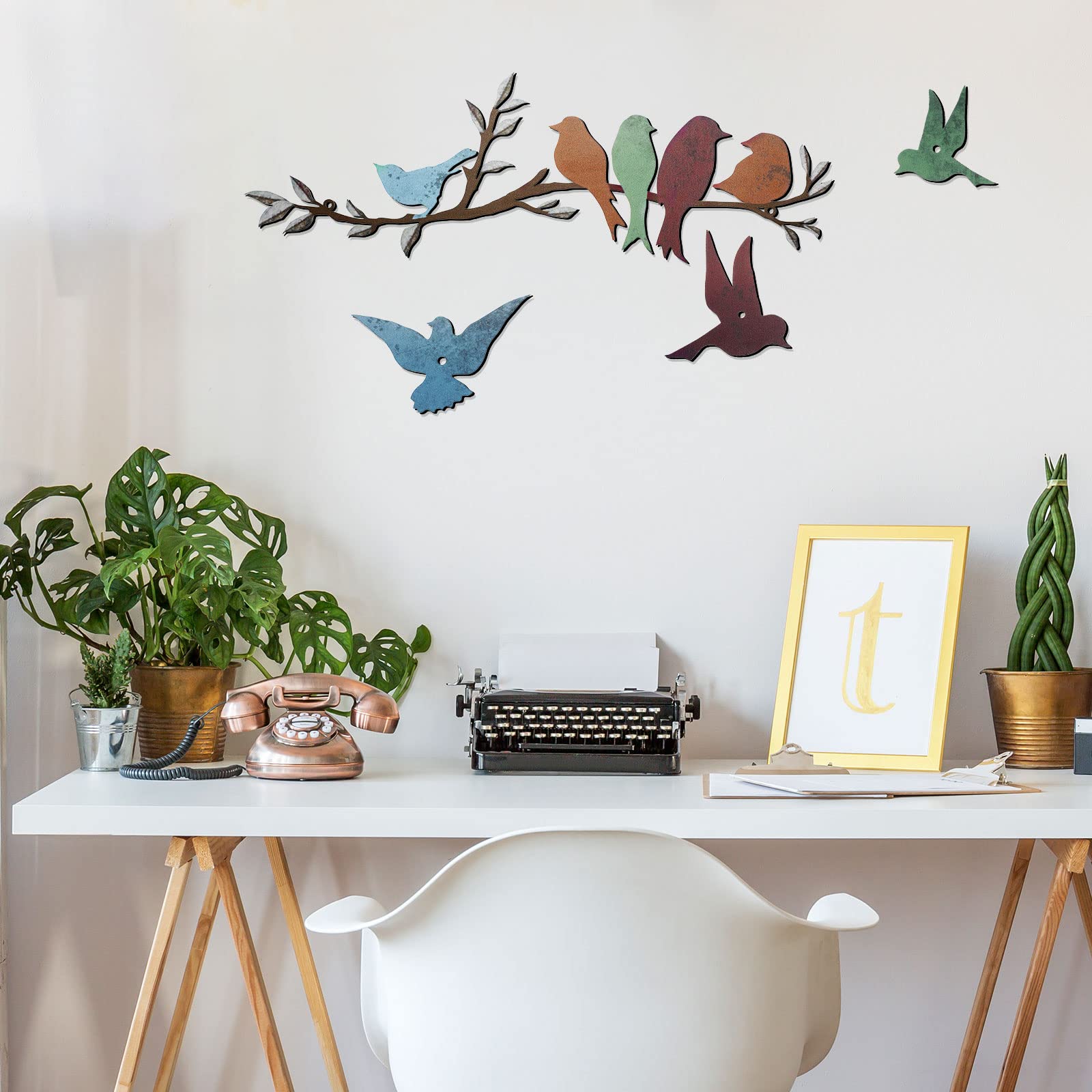 Ferraycle bird wall hanging sign kitchen decor for versatile living spaces.