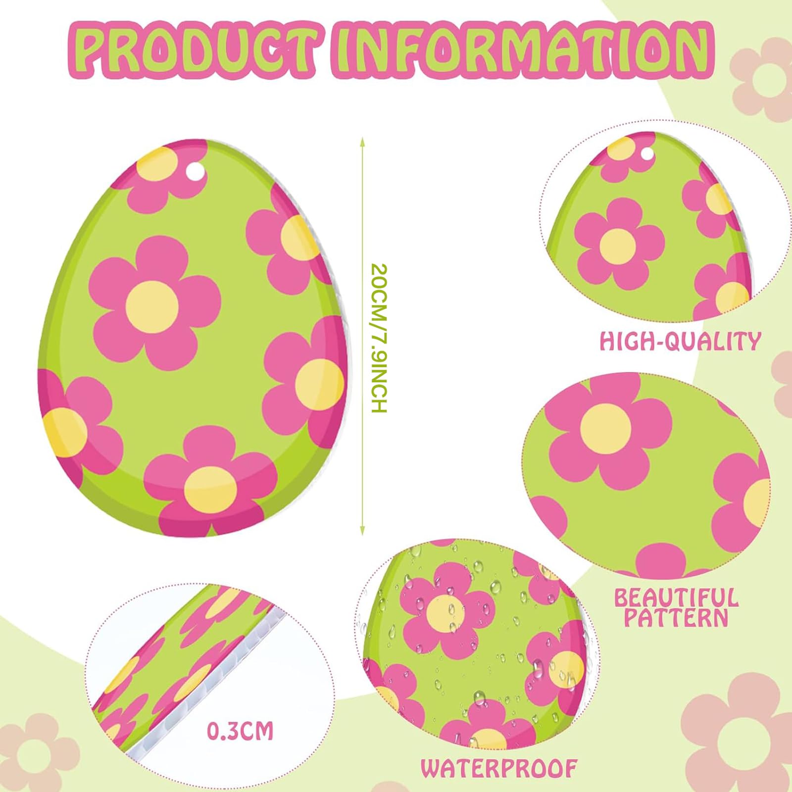 Durable Ferraycle eggs are weatherproof for seasonal use.