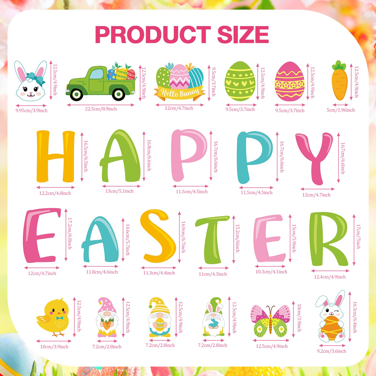 Ferraycle Easter eggs magnets for car or door use, eye-catching and reusable