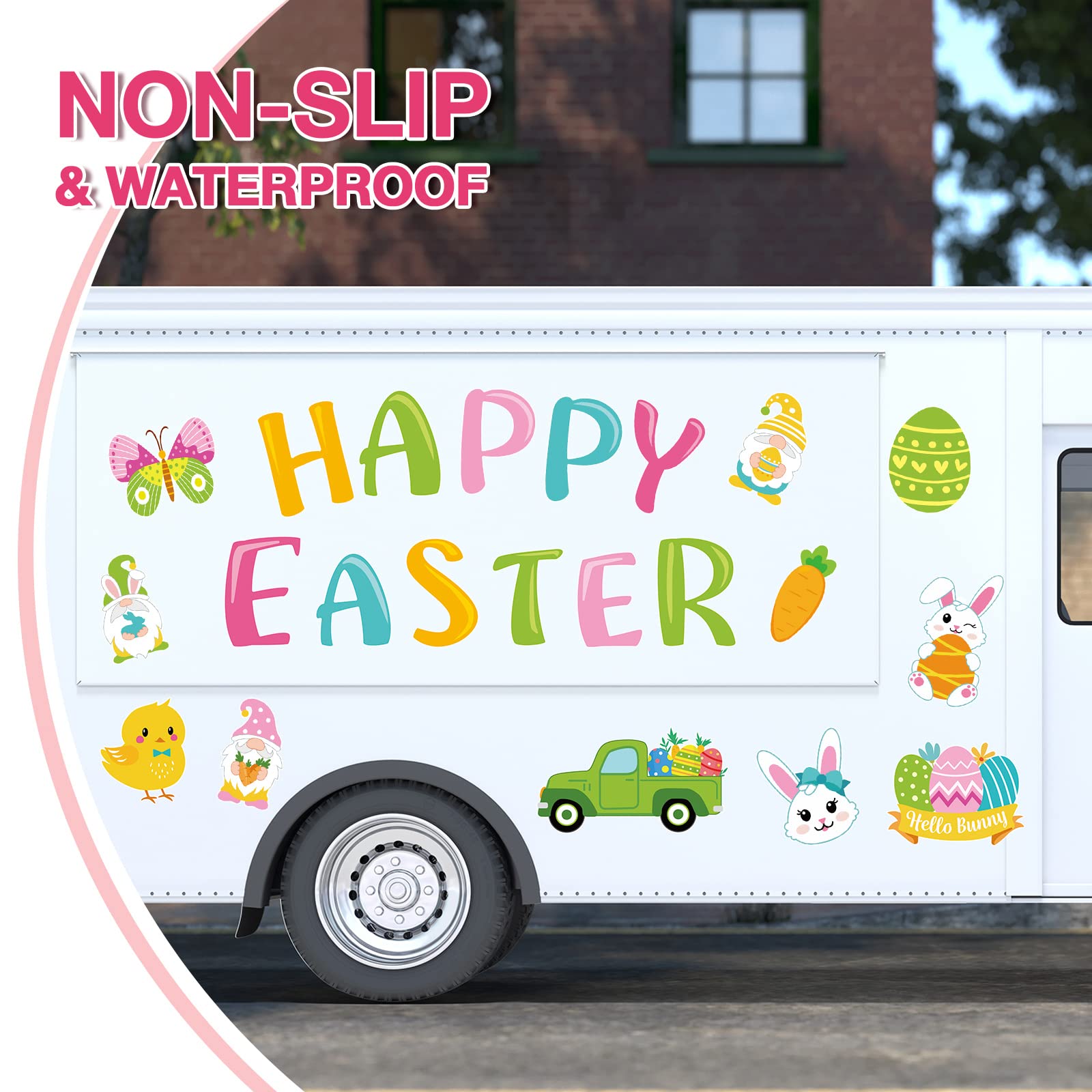 Ferraycle Easter magnets set is waterproof and removable without surface damage