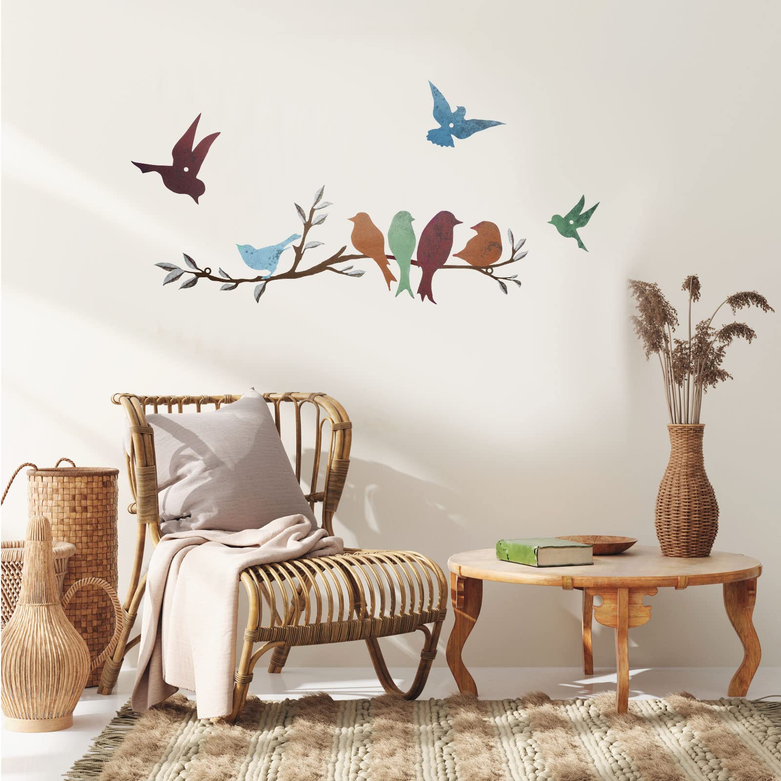Ferraycle lightweight metal bird decor suitable for indoors and covered spaces.
