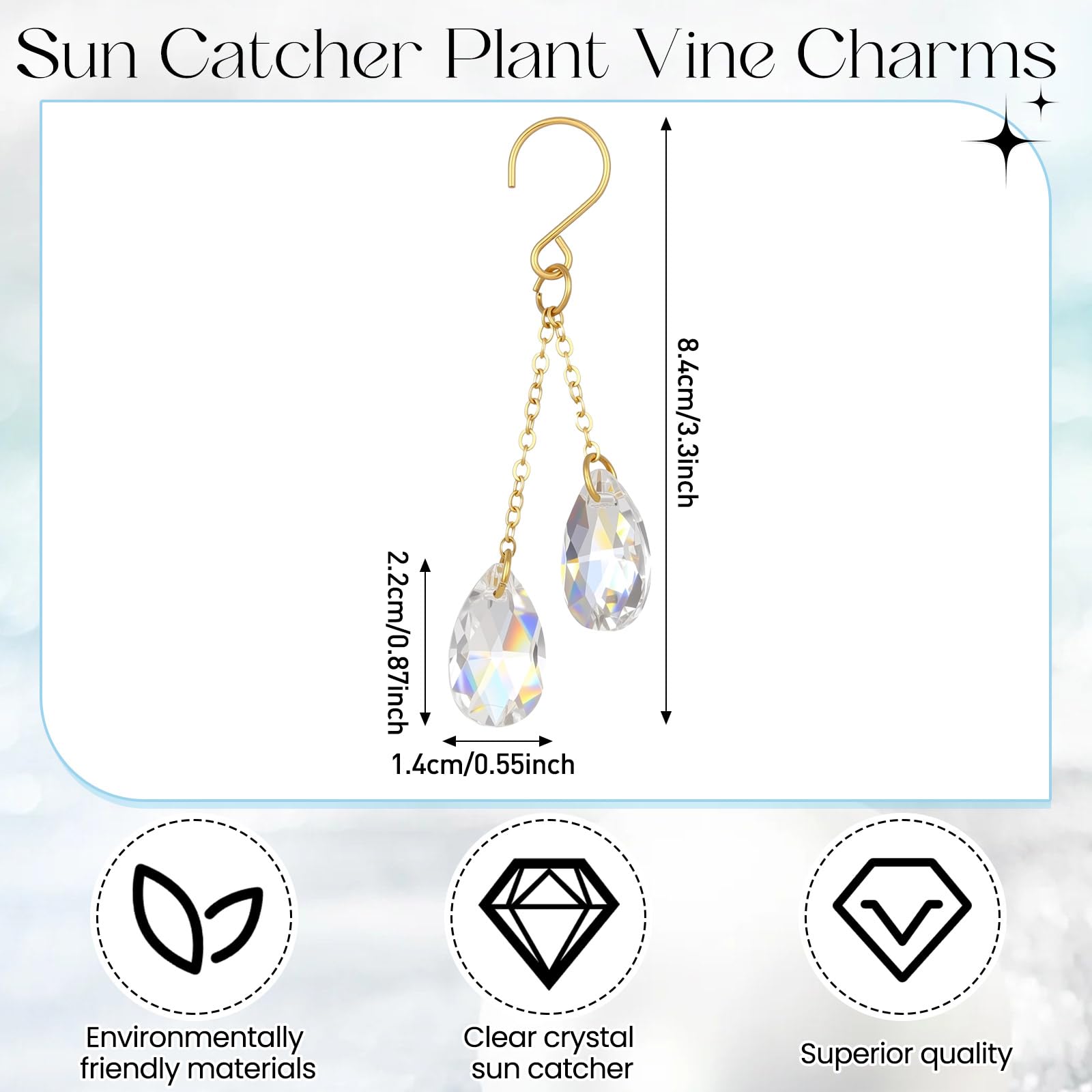 Ferrochef window garden sun catcher crystal for bright, decorative plant displays