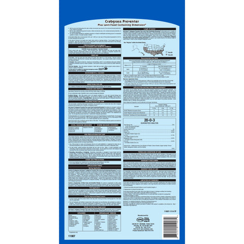 Ferti-lome Dimension 20-0-3 lawn fertilizer label close-up for healthy turf.
