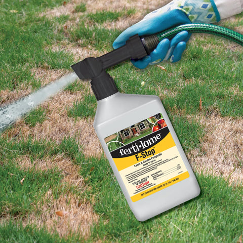 Ferti-lome F-Stop RTS outdoor use across a diverse garden setting.