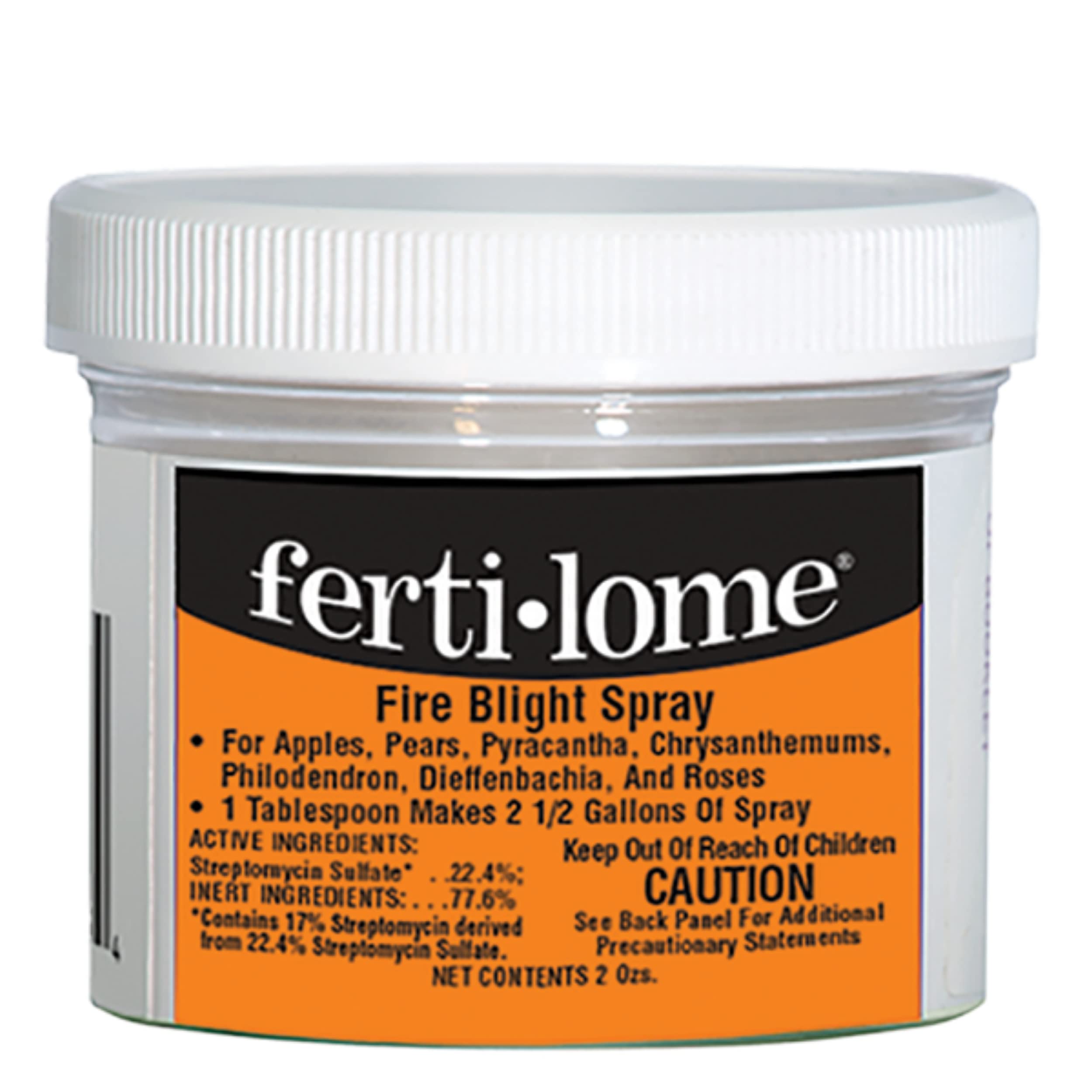 Ferti-lome Fire Blight Spray bottle pour demonstrates easy application for orchard health