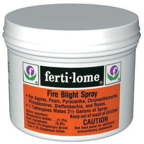 Ferti-Lome Fire Blight Spray bottle ready for garden protection against blight.