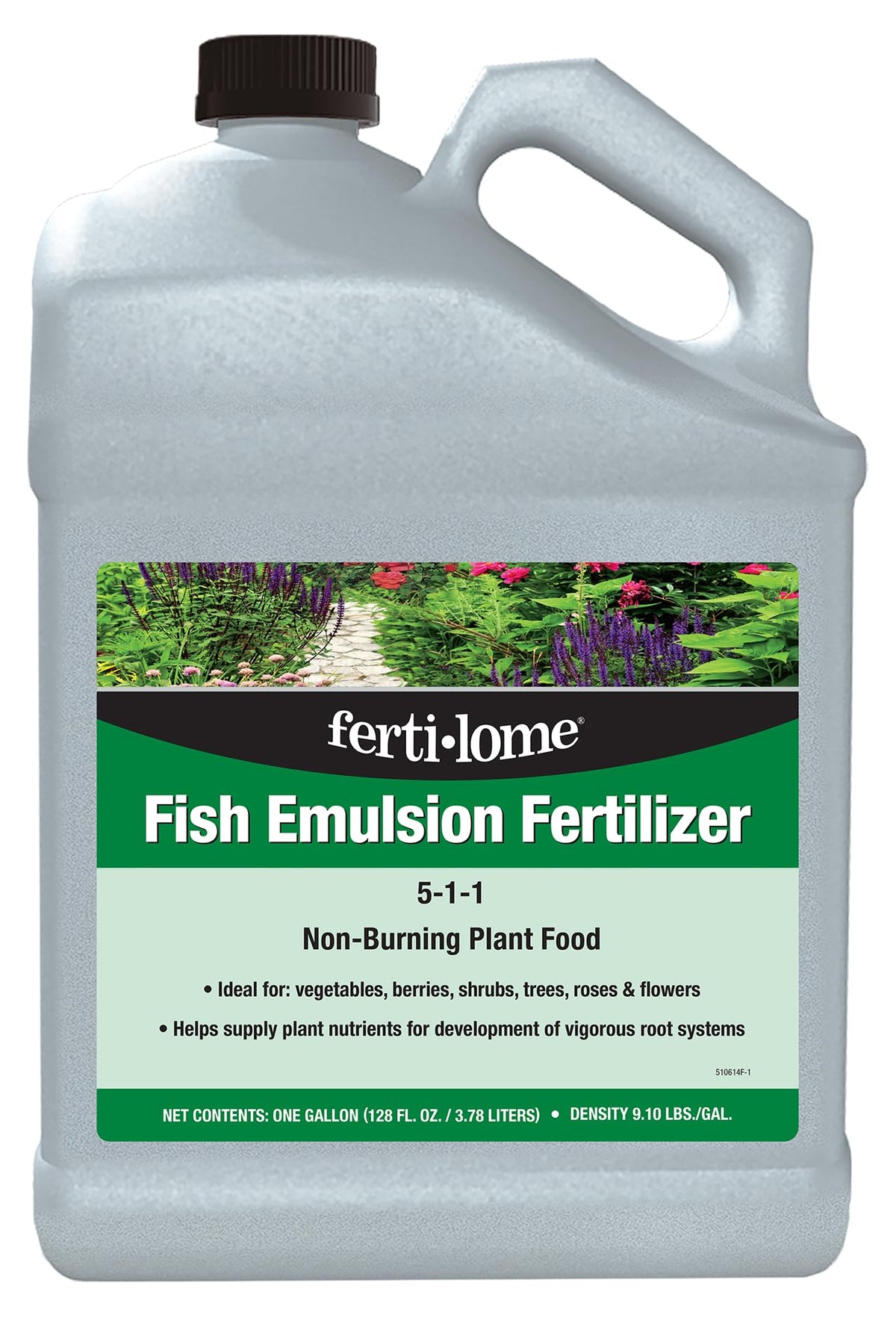 Ferti-Lome fish emulsion 5-1-1 bottle for versatile plant feeding indoors and outdoors.