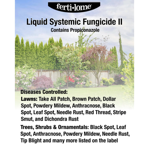 Ferti-Lome Liquid Systemic Fungicide II being mixed with water for easy application.