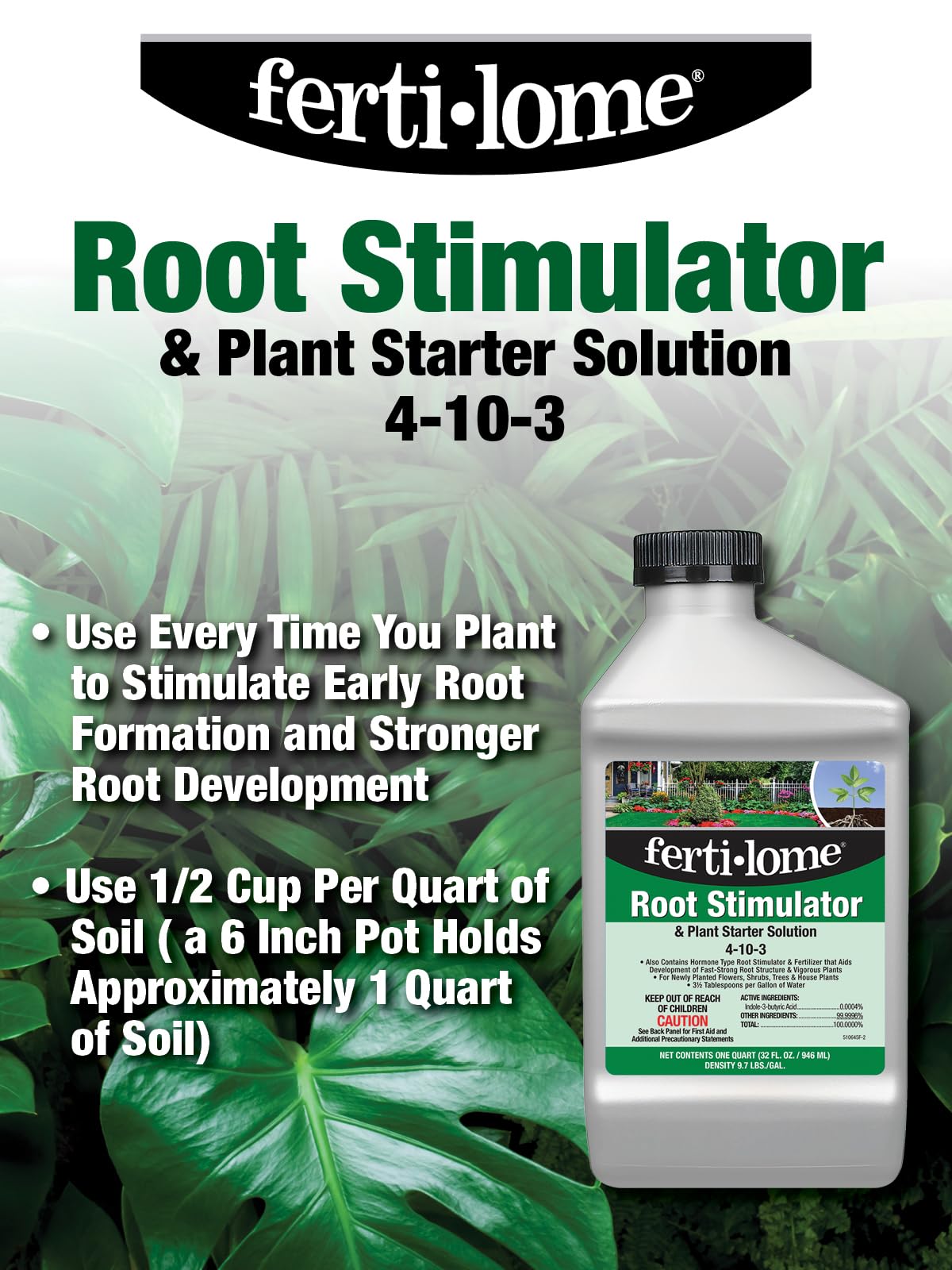 Ferti-Lome Root Stimulator applied to a transplant supports root establishment