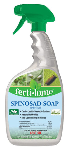 ferti-lome Spinosad Soap Insecticide bottle for outdoor garden pest control