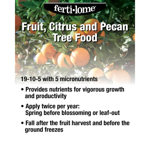 Ferti-Lome 19-10-5 zinc-included formula supports pecan health and potential rosette management.