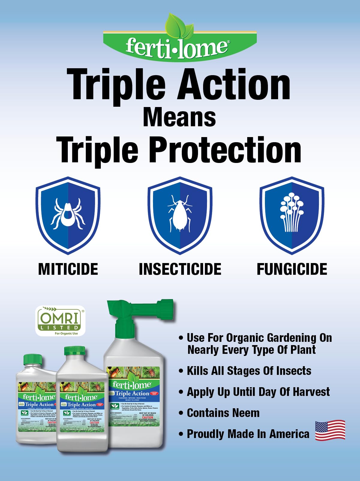 Ferti-lome 10251 protects fruit and herbs from pests while preventing fungal issues.