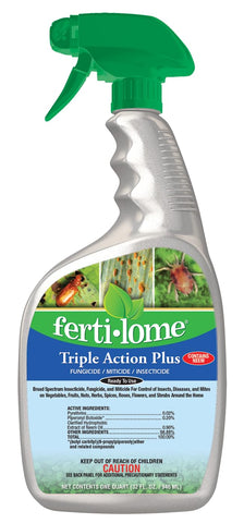 Ferti-lome 10251 Triple Action Plus RTU bottle ready-to-use for home garden protection.