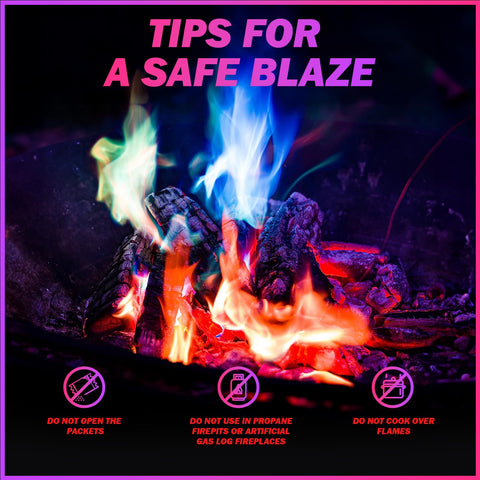 FestivalCos Colorful Flames orange packet brightens bonfires and camping nights