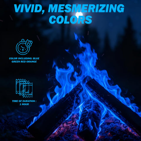 FESTIVALCOS Colorful Flames purple display creates magical evening mood
