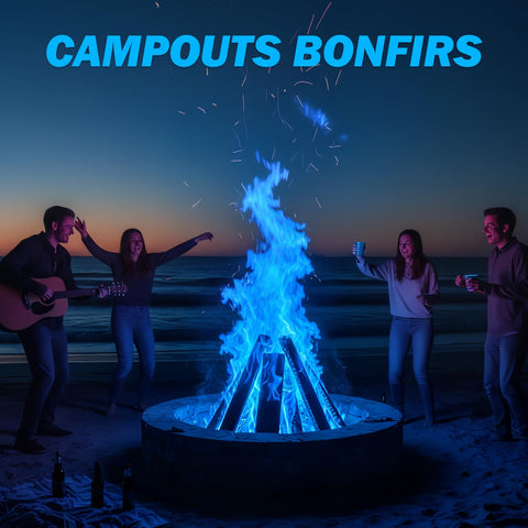 FESTIVALCOS Colorful Flames red display adds warmth to bonfires