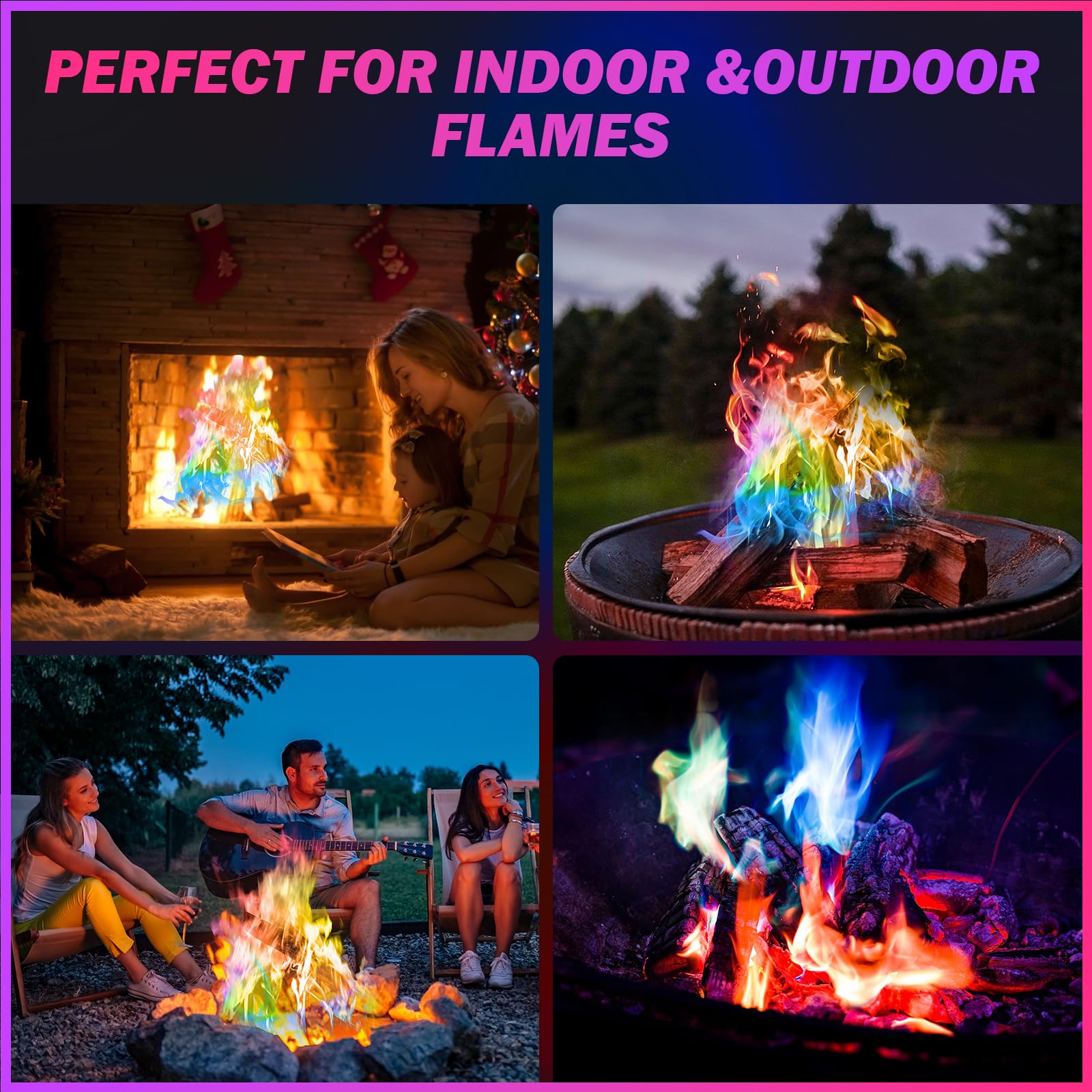 FestivalCos Colorful Flames yellow packet adds warm glow to evenings