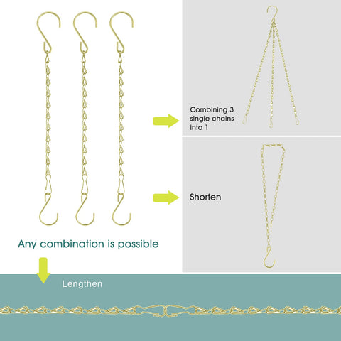 Fetanten chain with 1.2-inch clips for quick secure connections