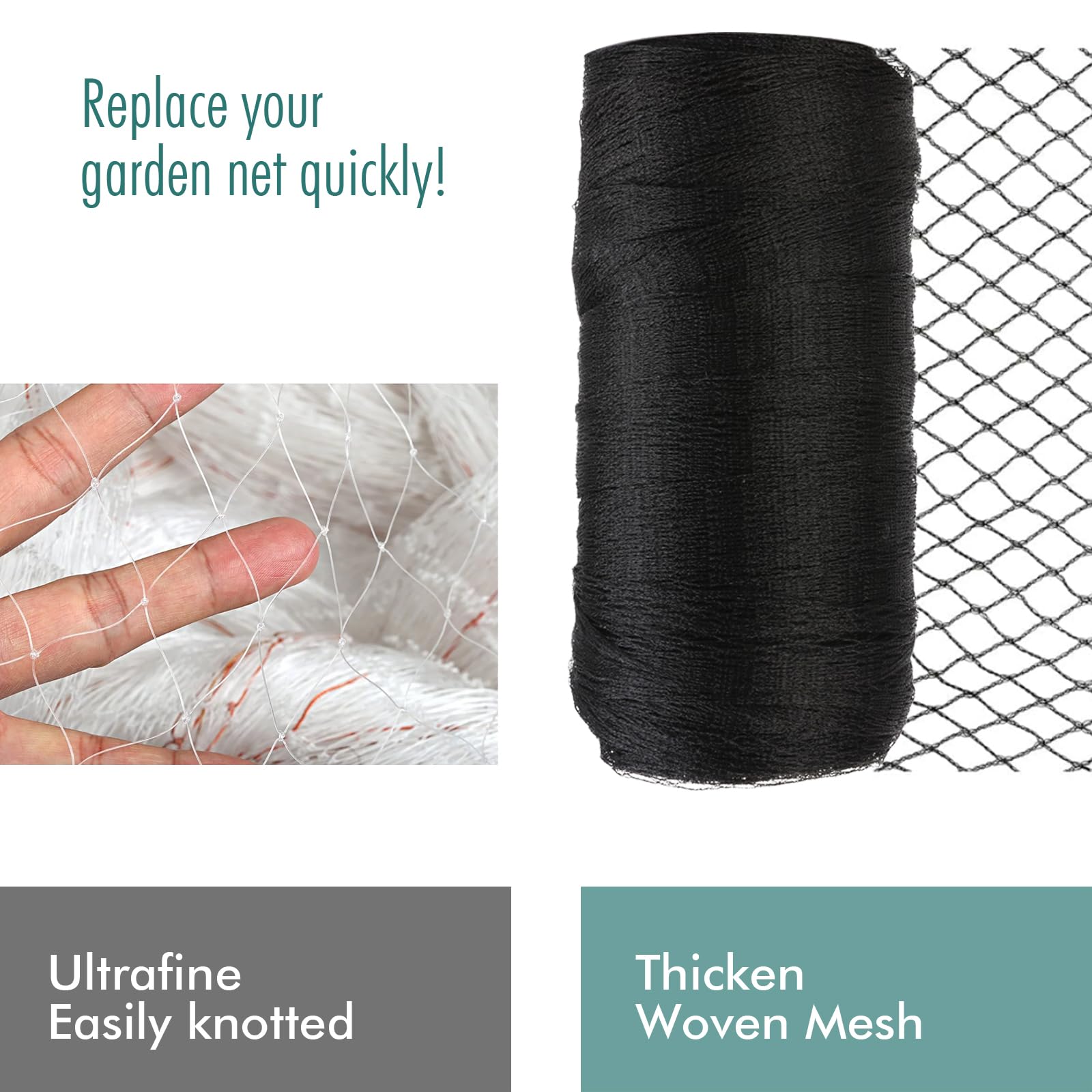Fetanten protects poultry areas and coops without tangling.