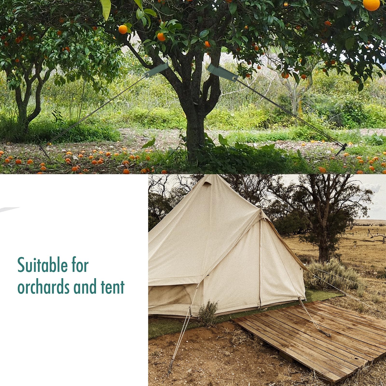 Fetanten kit adapts to tents and garden stakes for outdoor needs.