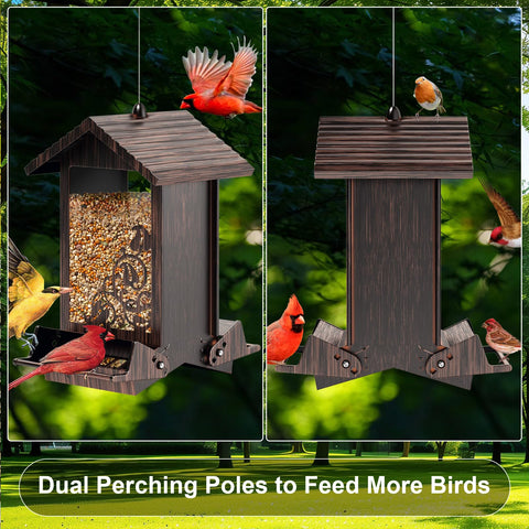 FETUSI Garden-friendly brown finish blends with outdoors.