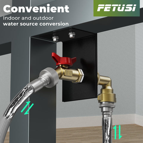 Easy indoor-to-outdoor water source conversion for garden care and pet washing