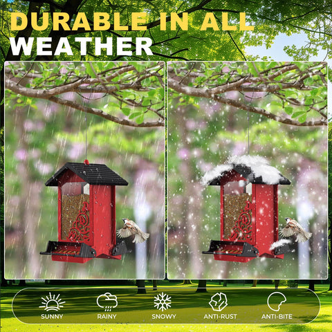 FETUSI lid with secure fastening prevents opening by squirrels.