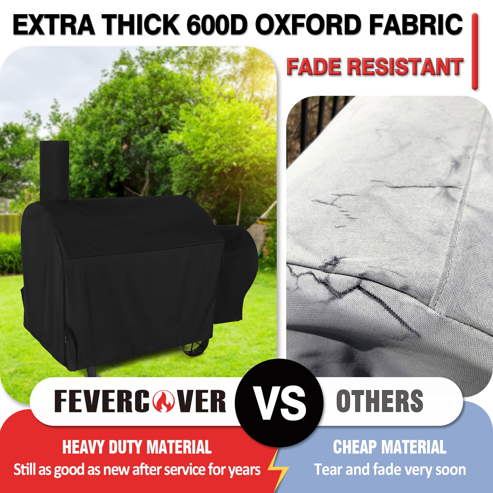 FEVERCOVER adjustable straps secure fit in windy conditions