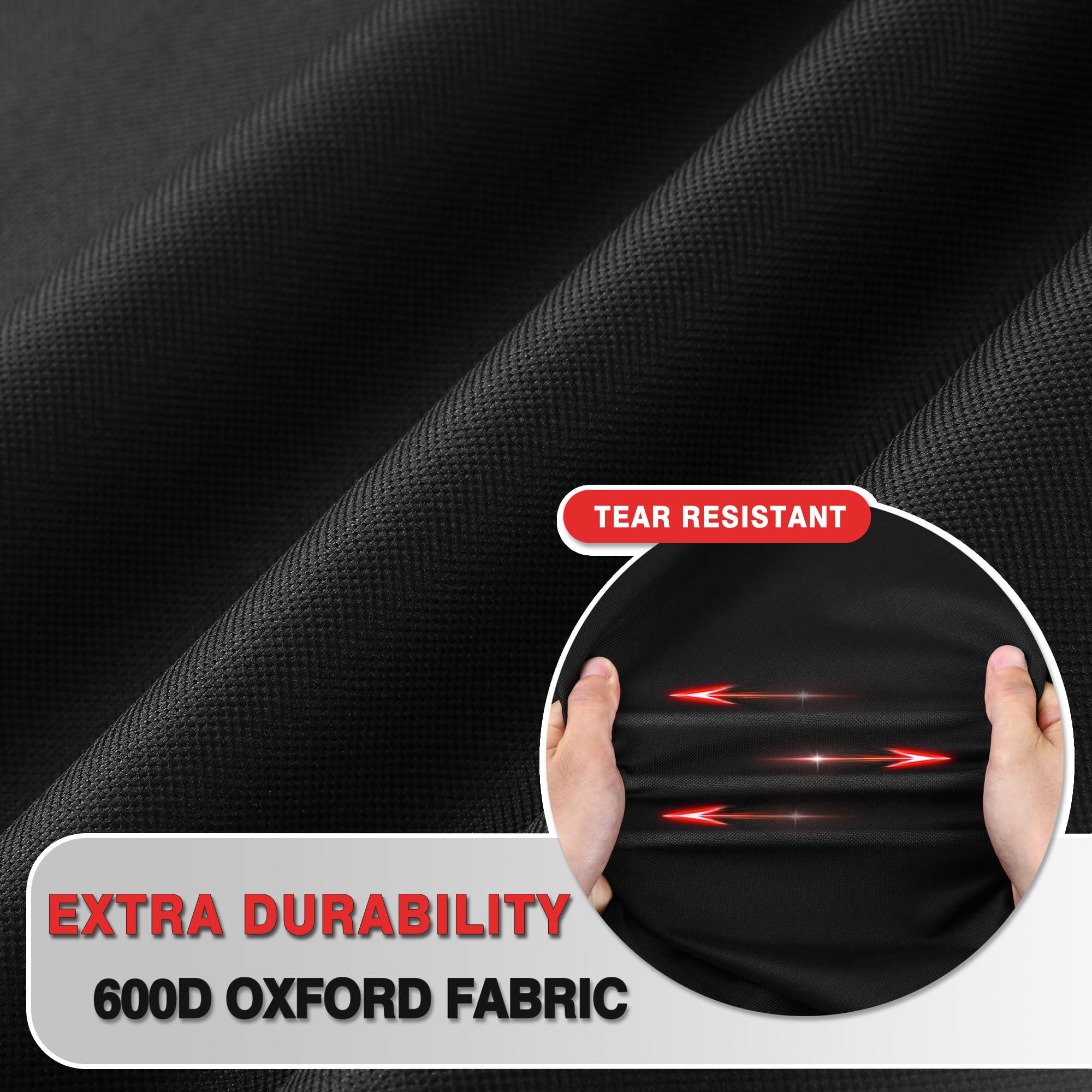 Bottom Velcro straps on FEVERCOVER secure the cover in windy conditions.